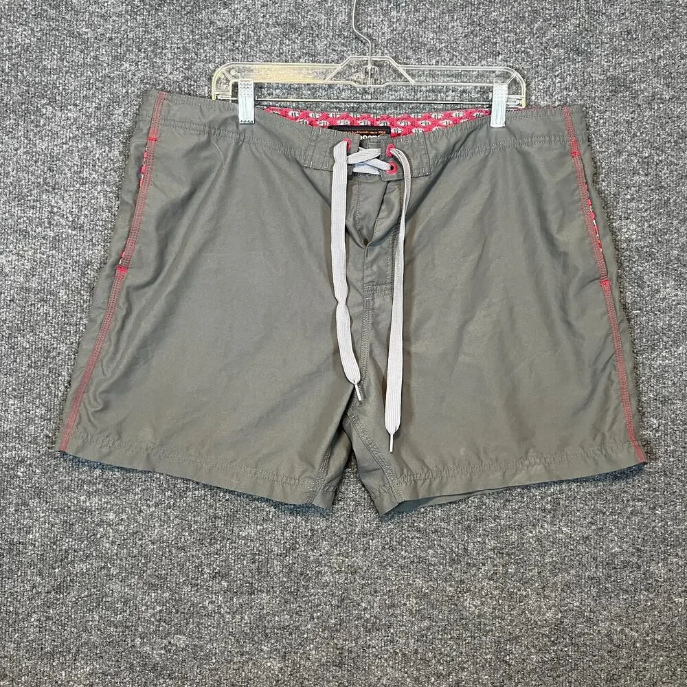 Reyn‎ Spooner Swim Trunks Mens 40 Gray Board Shorts Lightweight Beach Surf